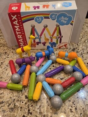 SmartMax STEM Magnetic Educational Building Toy 40 Pieces Safari Animals 1-5 Yrs